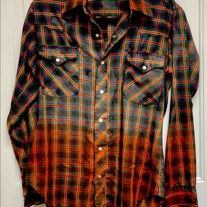 Vintage snap button wearer shirt size large